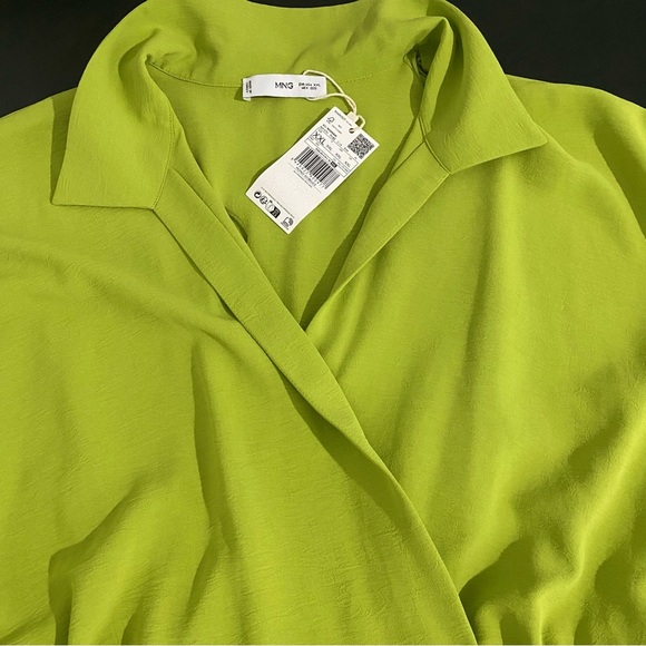 Mango NWT Jumpsuit Straight Leg Plus Size XXL Chartreuse - Picture 12 of 17